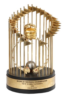Tim Raines 1998 New York Yankees World Series Trophy 